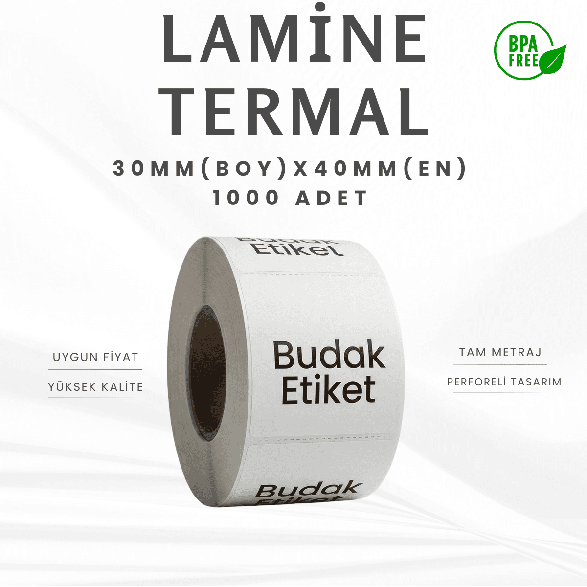 30x40 Lamine Termal Barkod Etiketi